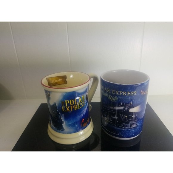 Polar Express 3D Raised Coffee Cup and Polar Express Train Ride Mug - Picture 1 of 9